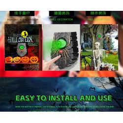 Halloween Door Decoration Funny- One-Eyed Spider Doorbell Horror Sound Props