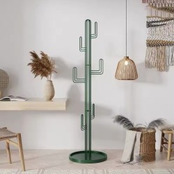 Floor Standing Clothes Rack Metal Cactus Shape Coat Rack Modern Clothes Hat Hanger Home Clothing Storage Racks