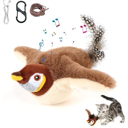 Simulated Chirping Bird Cat Toy