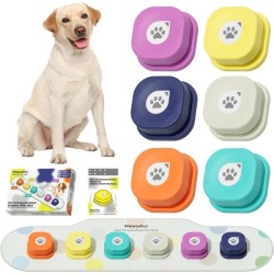 Mewoofun Voice Recording Button Pet Toys Dog Trainning Buzzer Recordable Button with mat