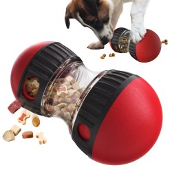 Dog Toy Tumbler Leaky Food Ball Elliptical Track Rolling Ball Slowly Feeding