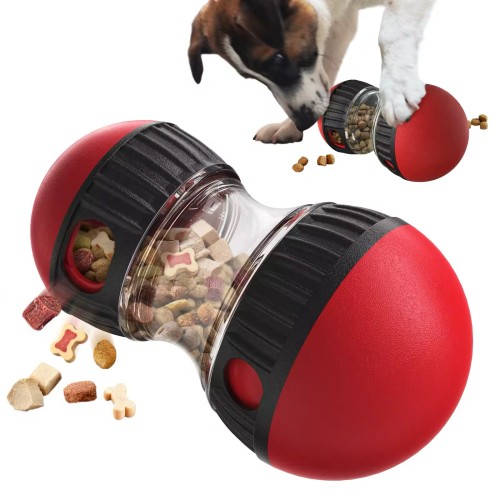 Dog Toy Tumbler Leaky Food Ball Elliptical Track Rolling Ball Slowly Feeding