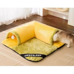 XL size Winter Indoor Warm Plush Cat Bed Hide and Seek Cat Tunnel Play