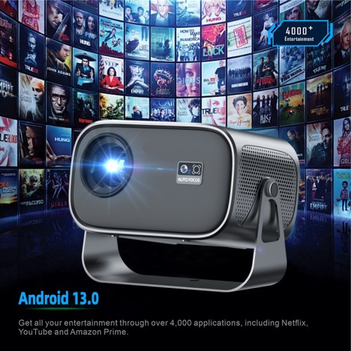 Projector 1280x720P Electric Focus Support 4K Buit-in Speaker Home Cinema AC100-240V 50/60hz US EU UK