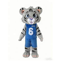 Customize Grey Tiger Cartoon Costume with Pants