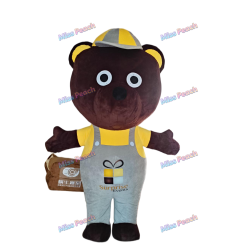 Inflatable Brown Bear Mascot Costume
