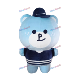 Inflatable Blue Bear Mascot Costume