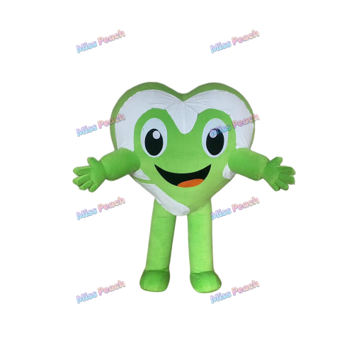 Giant Inflatable Green Heart Mascot Costume