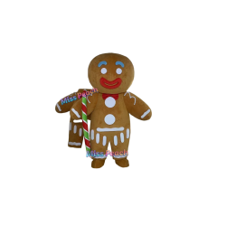 Gingerbread Mascot Costume for Christmas Season Gingerbread Mascot Costume for Christmas Season