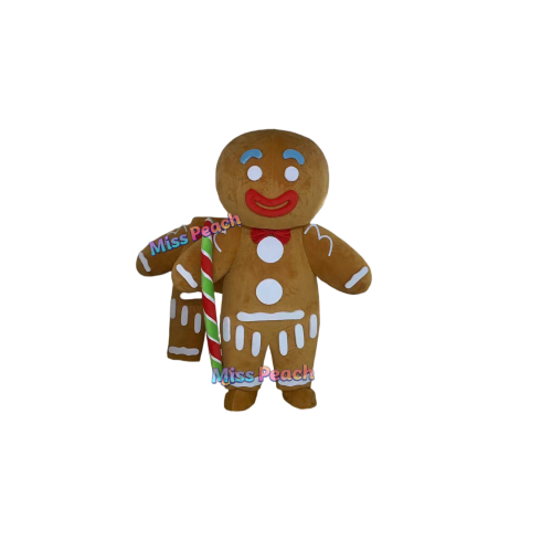 Gingerbread Mascot Costume for Christmas Season