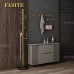 Modern Wall-Mounted Storage Rack - Sleek Metal Hanger for Towels, Bags & Accessories, Space-Saving Design for Apartments
