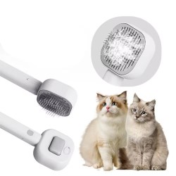 Pet Massage Spray Brush with Floating Hair Remover